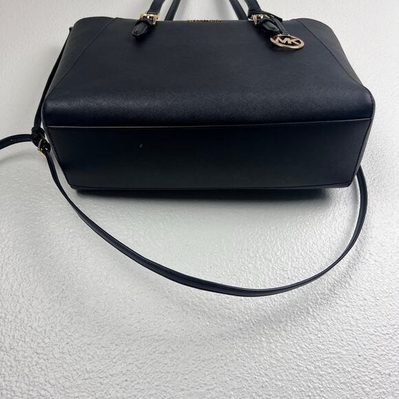 Michael Kors Charlotte Large Saffiano Leather Tote Black - Picture 10 of 11